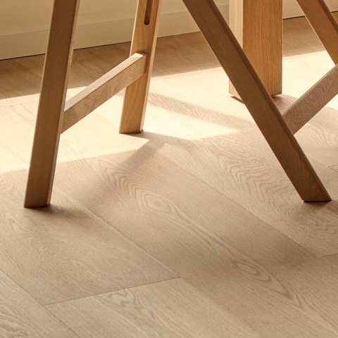Natural European white oak flooring